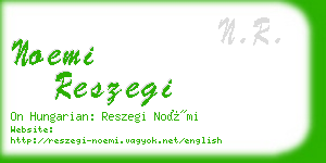 noemi reszegi business card